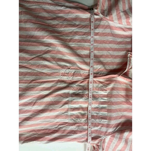 Gap Designed Crafted Pink Striped Popover Blouse Small - Picture 7 of 8